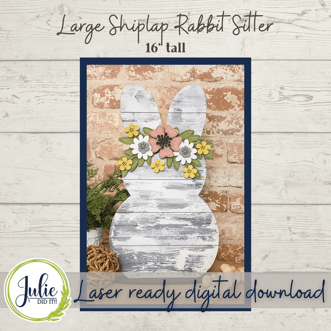 Julie Did It Studios Large Shiplap Rabbit Sitter - February 2022 Design Subscription