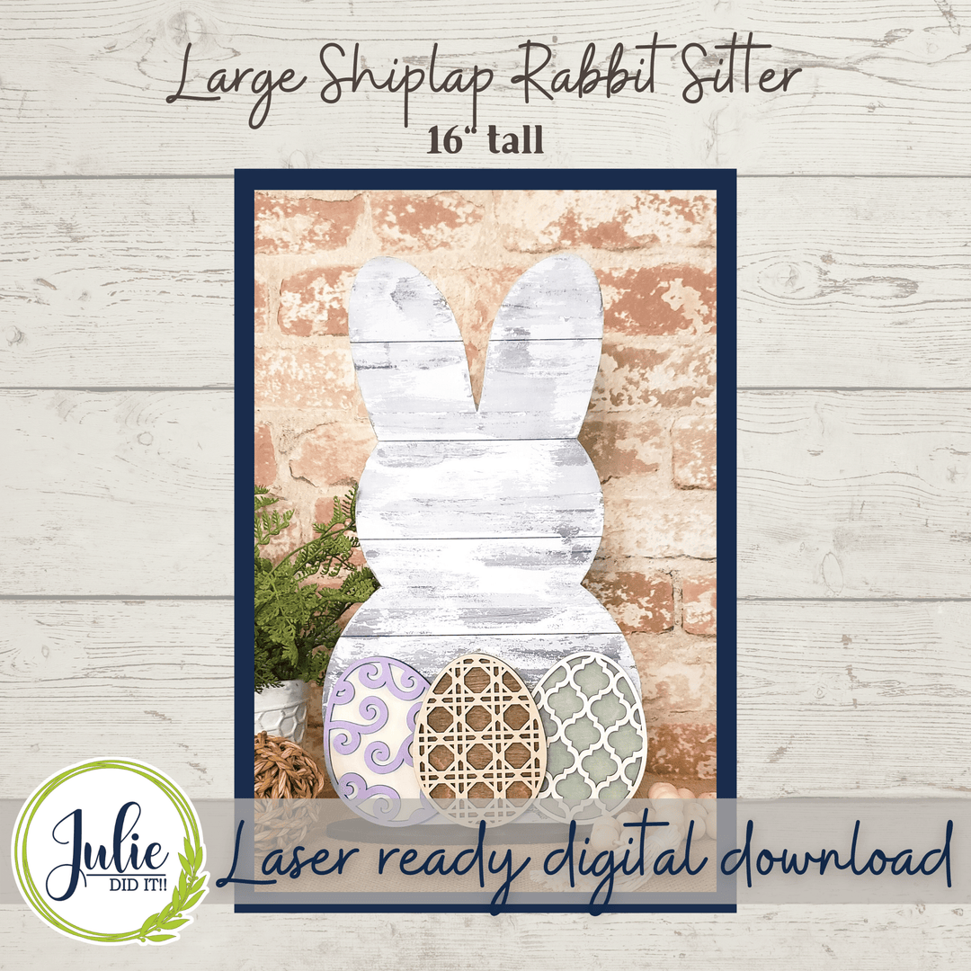 Julie Did It Studios Large Shiplap Rabbit Sitter - February 2022 Design Subscription