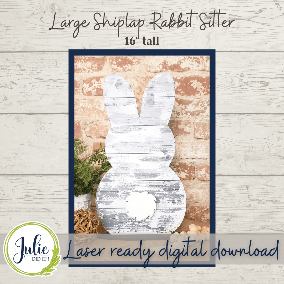Julie Did It Studios Large Shiplap Rabbit Sitter - February 2022 Design Subscription