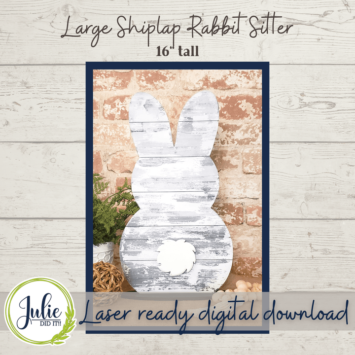 Julie Did It Studios Large Shiplap Rabbit Sitter - February 2022 Design Subscription