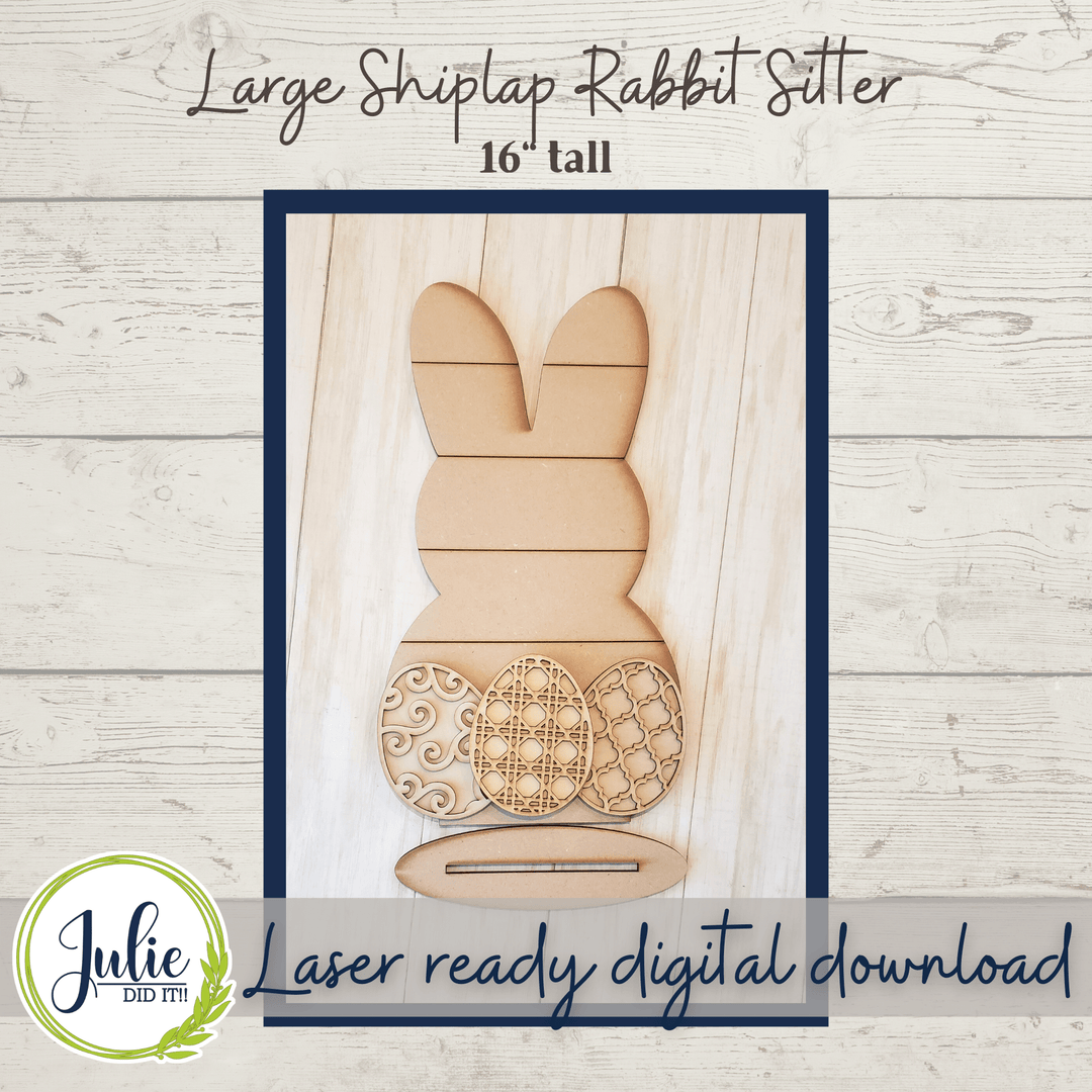 Julie Did It Studios Large Shiplap Rabbit Sitter - February 2022 Design Subscription