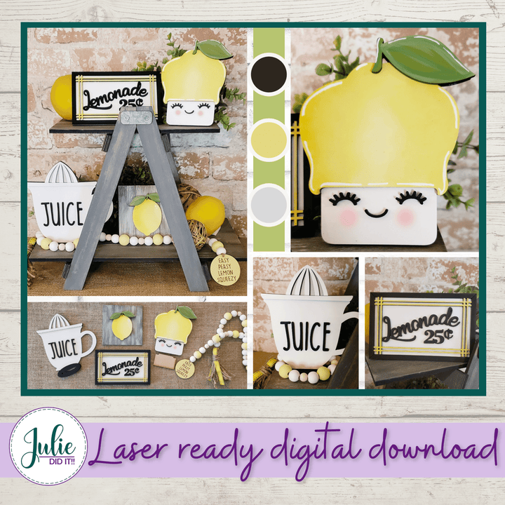 Julie Did It Studios Lemon Tiered Tray
