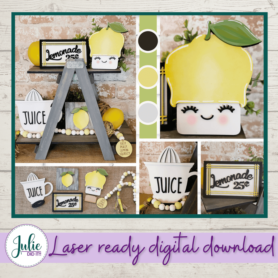 Julie Did It Studios Lemon Tiered Tray
