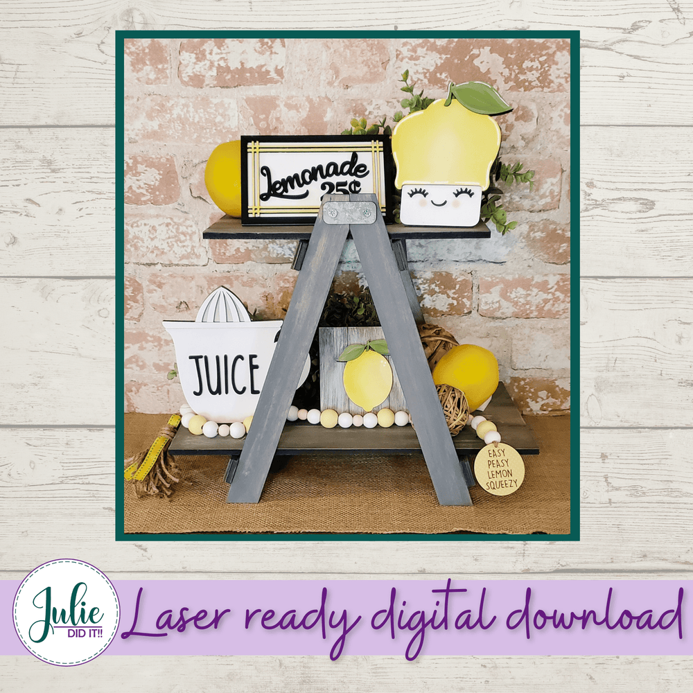 Julie Did It Studios Lemon Tiered Tray