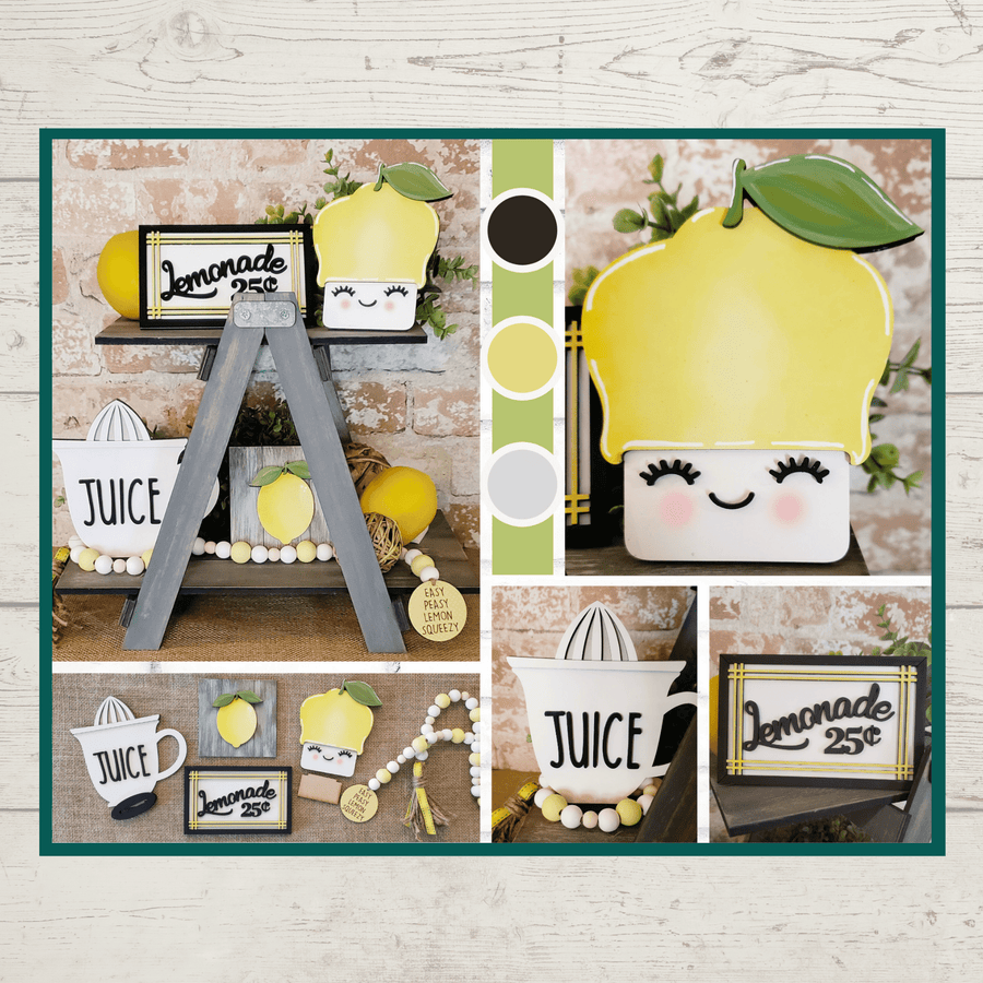 Julie Did It Studios Lemon Tiered Tray - June 2021 SVG Subscription