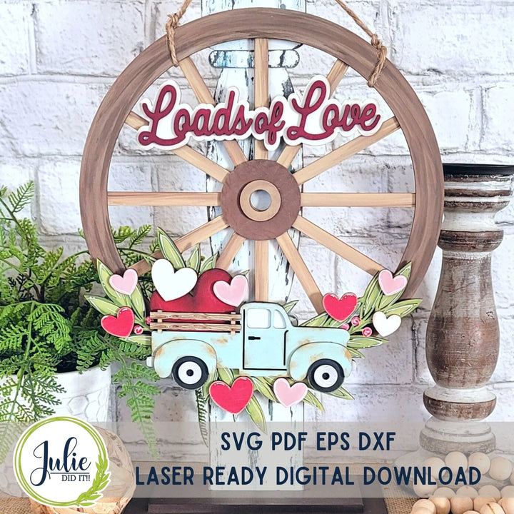 Julie Did It Studios Loads of Love Overlay for the Interchangeable Wagon Wheel