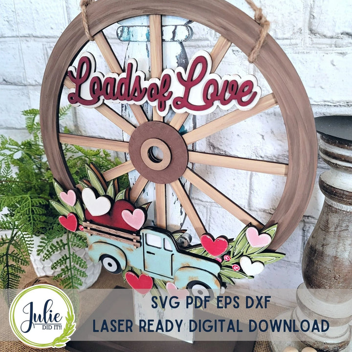 Julie Did It Studios Loads of Love Overlay for the Interchangeable Wagon Wheel