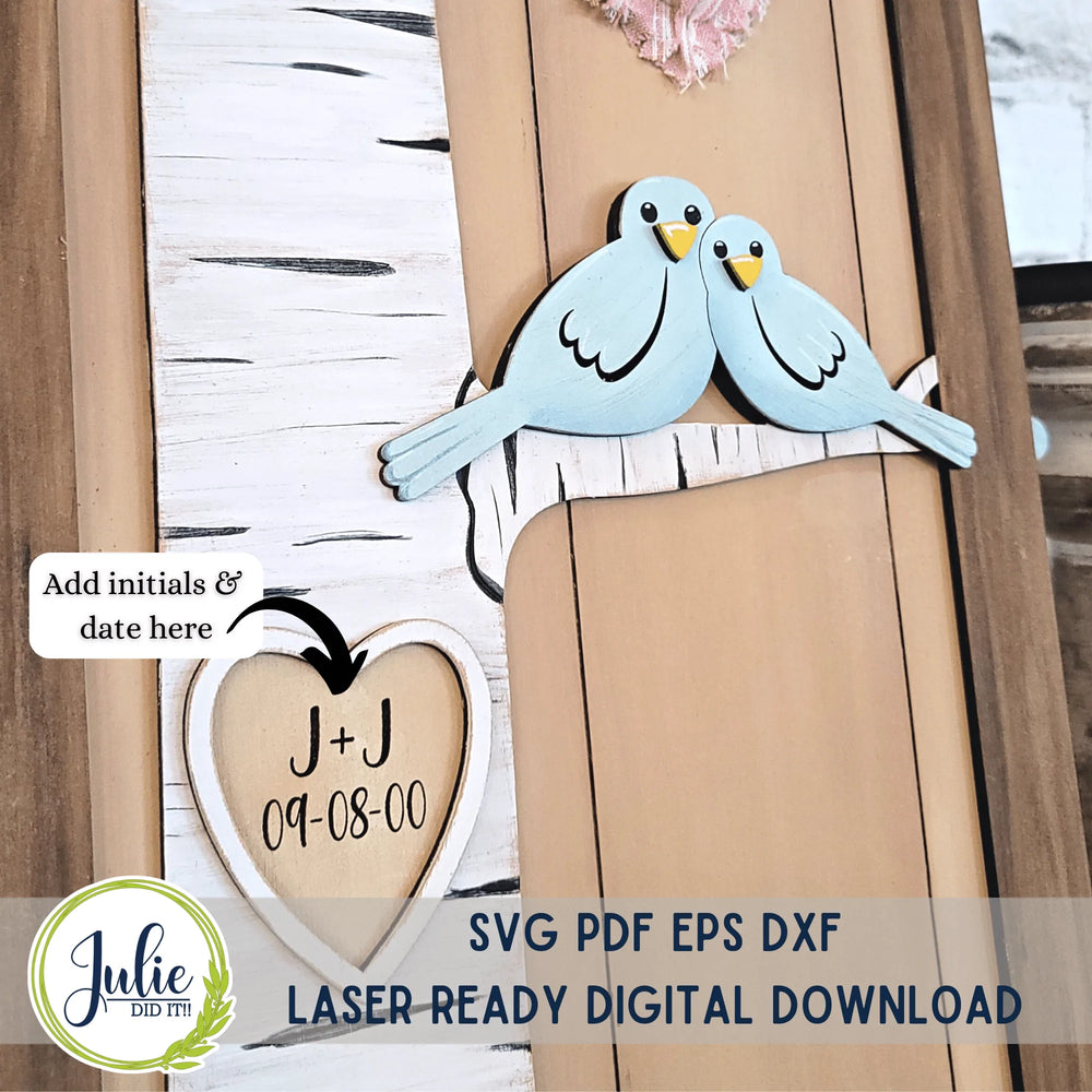Julie Did It Studios Love Birds in a Tree Leaner
