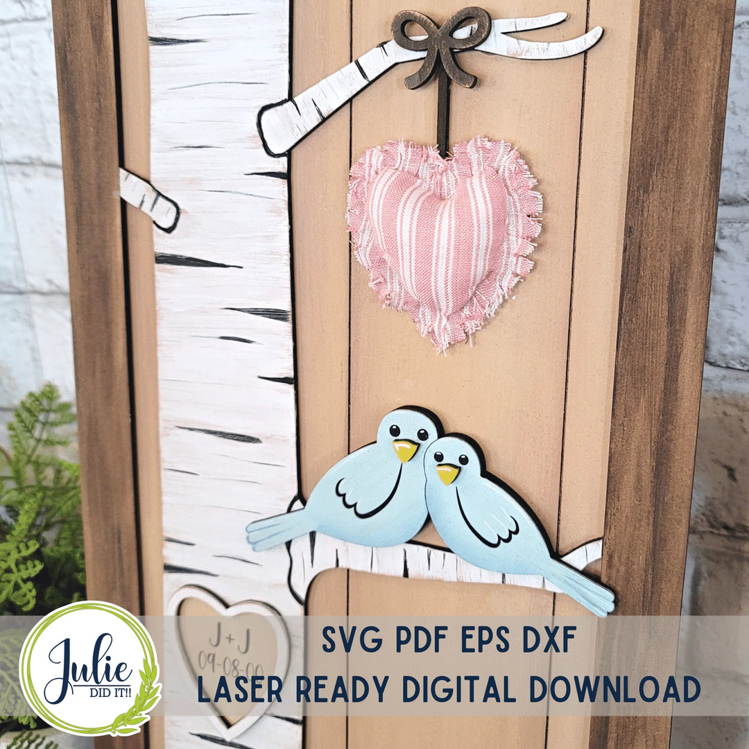 Julie Did It Studios Love Birds in a Tree Leaner