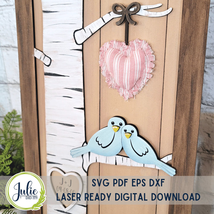 Julie Did It Studios Love Birds in a Tree Leaner
