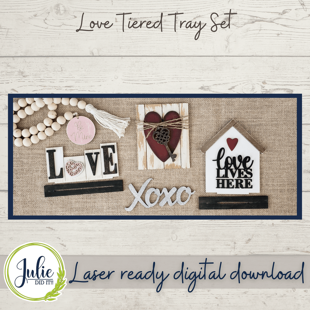 Julie Did It Studios Love Tiered Tray