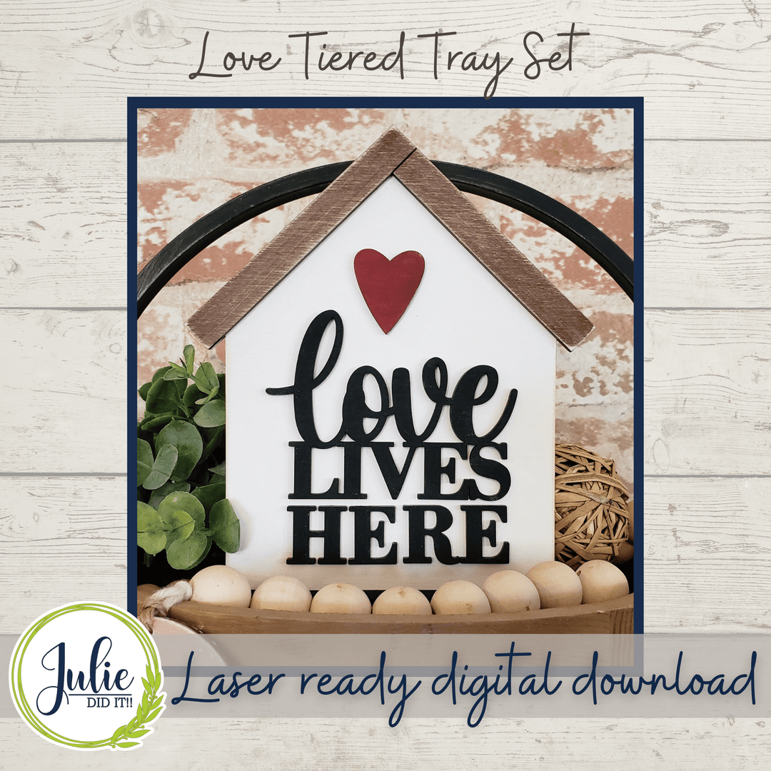 Julie Did It Studios Love Tiered Tray