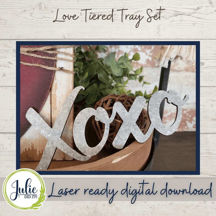 Julie Did It Studios Love Tiered Tray - December 2021 SVG Subscription