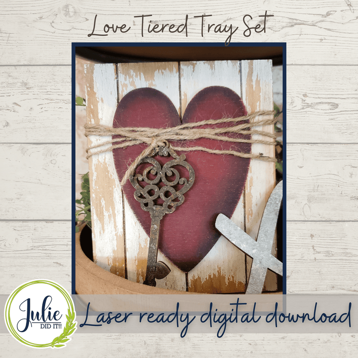 Julie Did It Studios Love Tiered Tray - December 2021 SVG Subscription