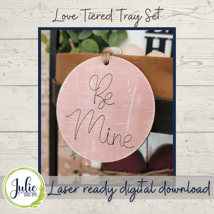Julie Did It Studios Love Tiered Tray - December 2021 SVG Subscription