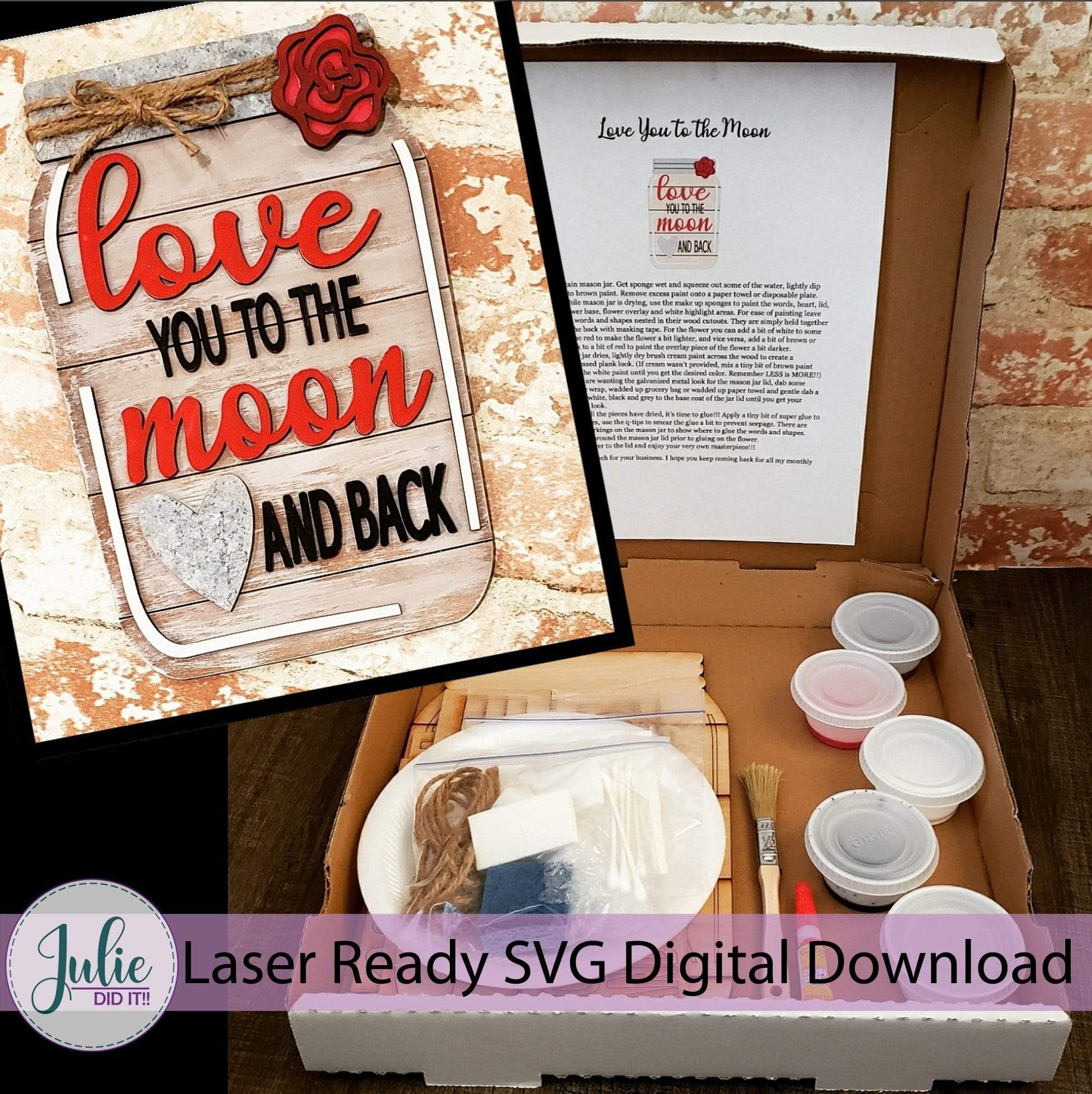 Love You to the Moon - You be the Maker Box Kit – Julie Did It Studios