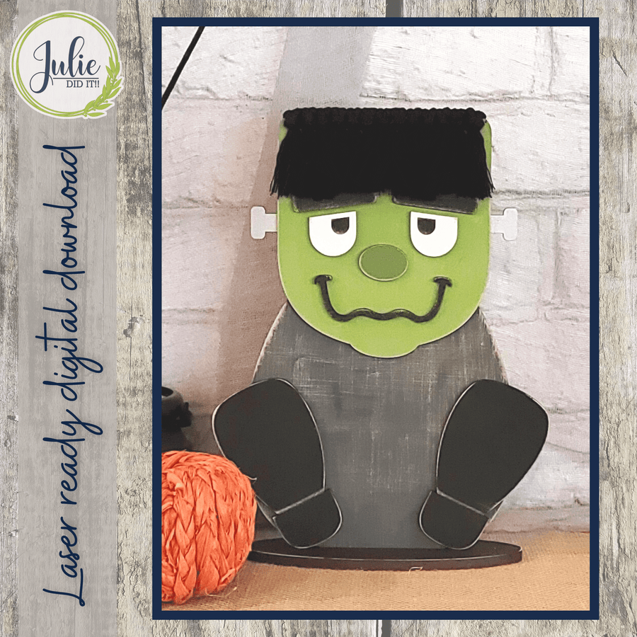 Julie Did It Studios Macrame Frankenstein Shelf Sitter