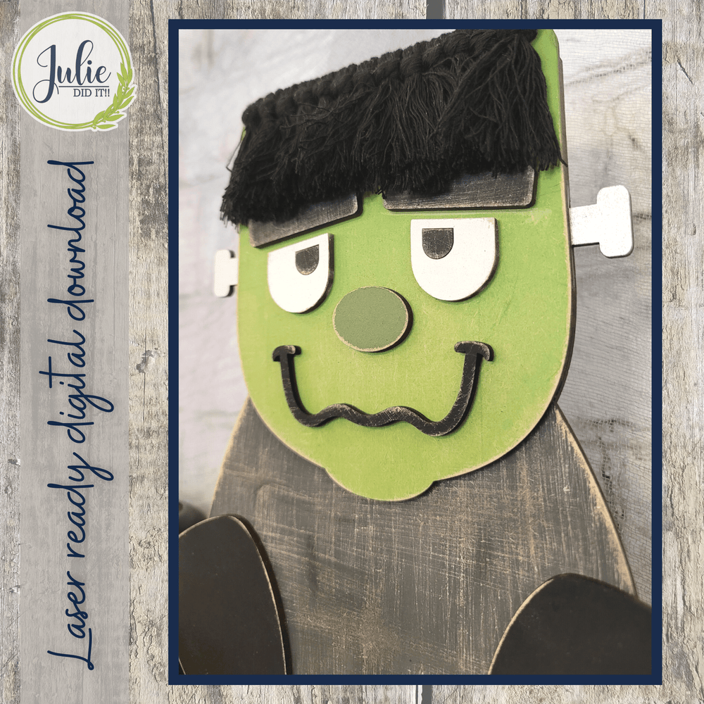 Julie Did It Studios Macrame Frankenstein Shelf Sitter