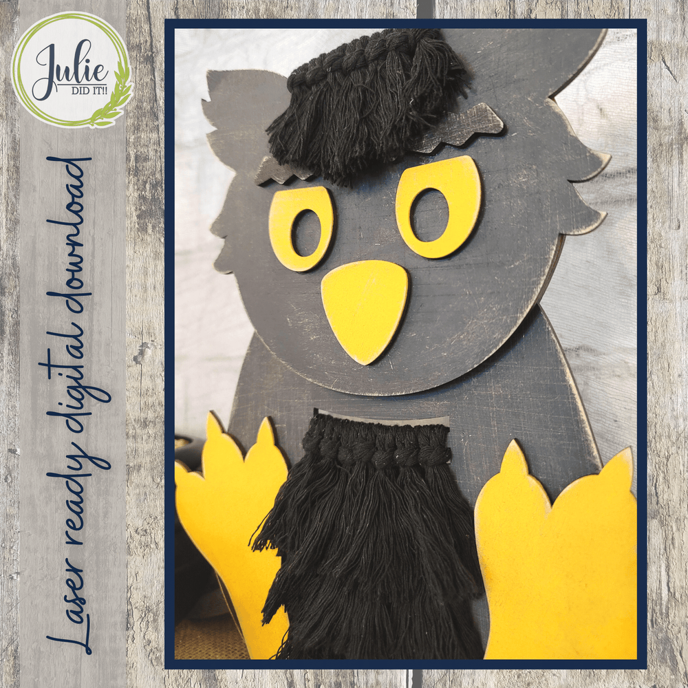 Julie Did It Studios Macrame Owl Shelf Sitter