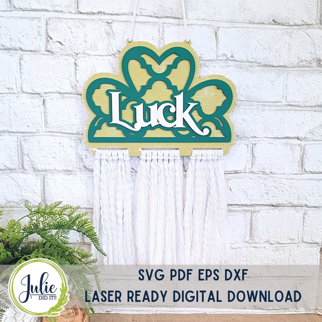 Julie Did It Studios Macrame Shamrock - Luck (kid friendly)