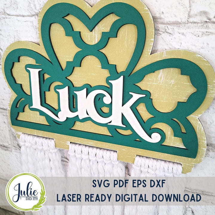 Julie Did It Studios Macrame Shamrock - Luck (kid friendly)