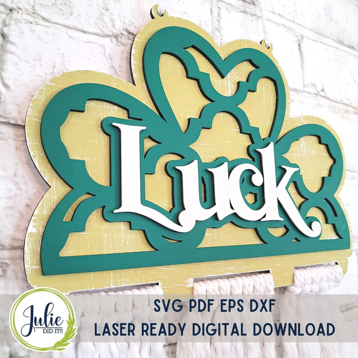 Julie Did It Studios Macrame Shamrock - Luck (kid friendly)