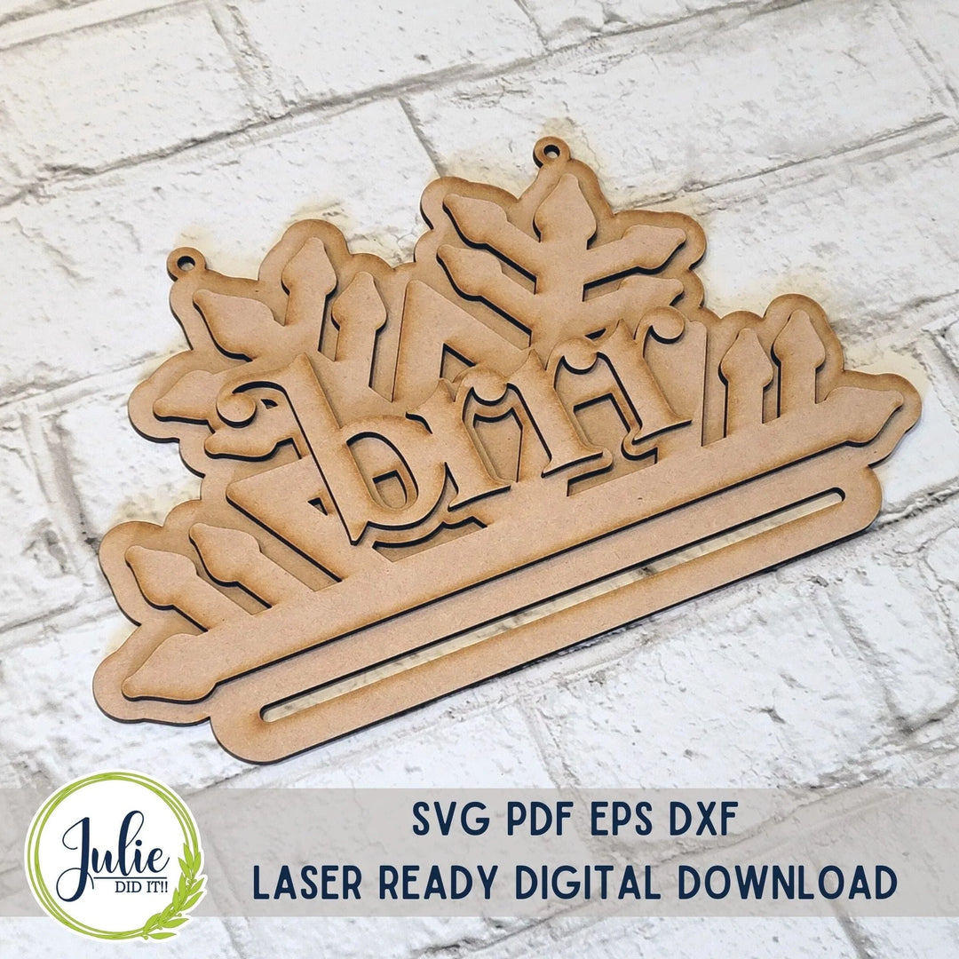 Julie Did It Studios Macrame Snowflake - Brrr (kid friendly)