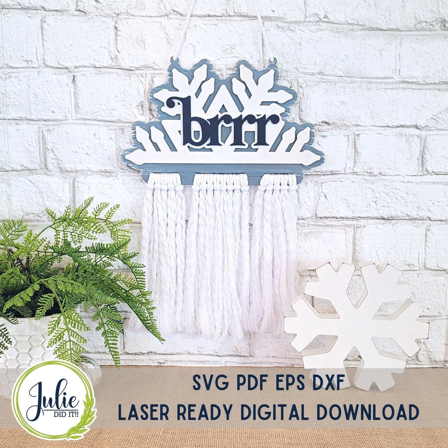 Julie Did It Studios Macrame Snowflake - Brrr (kid friendly)