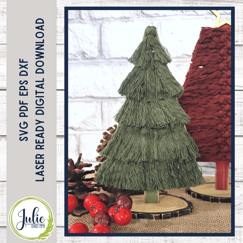Julie Did It Studios Macrame Tree Trio Shelf Sitters