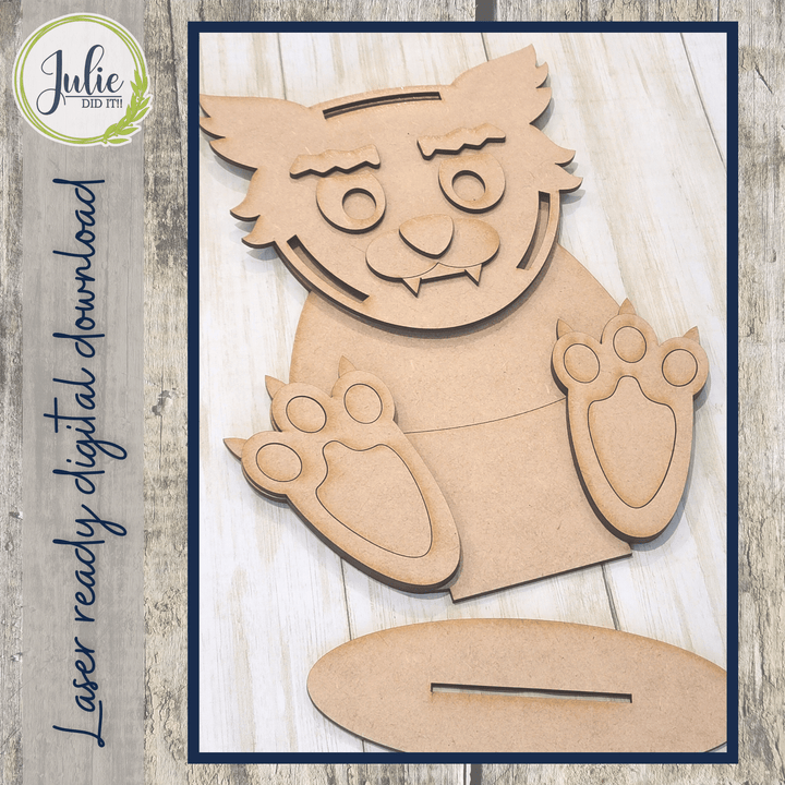 Julie Did It Studios Macrame Werewolf Shelf Sitter