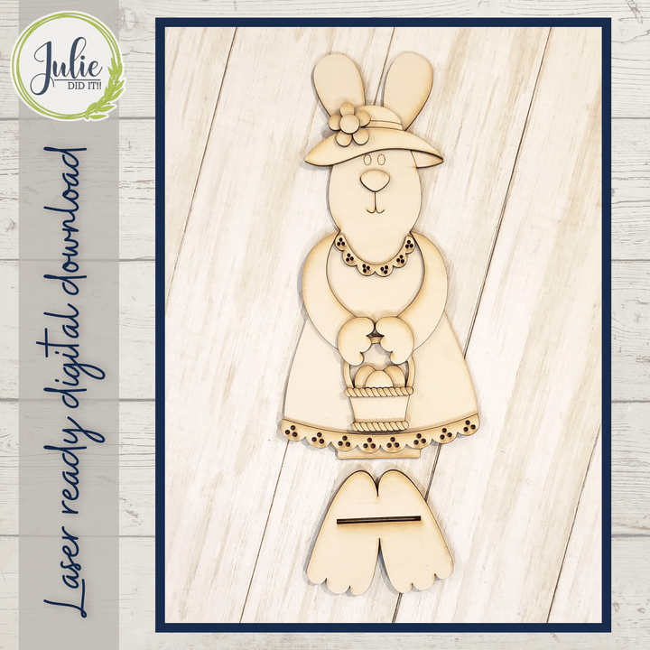Julie Did It Studios Mama and Papa Bunny Shelf Sitter