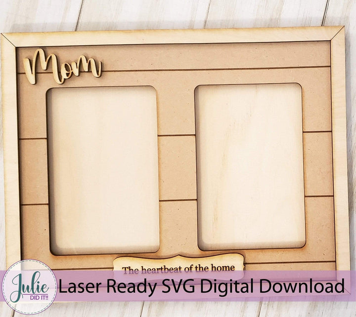Julie Did It Studios Mother's Day Double Photo Frame- February 2021 SVG Subscription