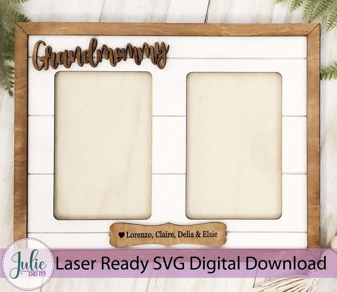 Julie Did It Studios Mother's Day Double Photo Frame- February 2021 SVG Subscription