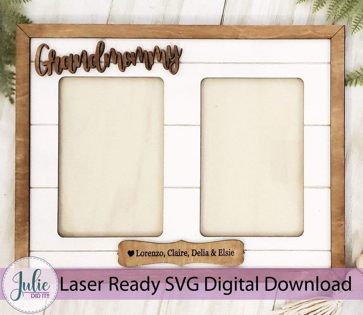 Julie Did It Studios Mother's Day Double Photo Frame- February 2021 SVG Subscription
