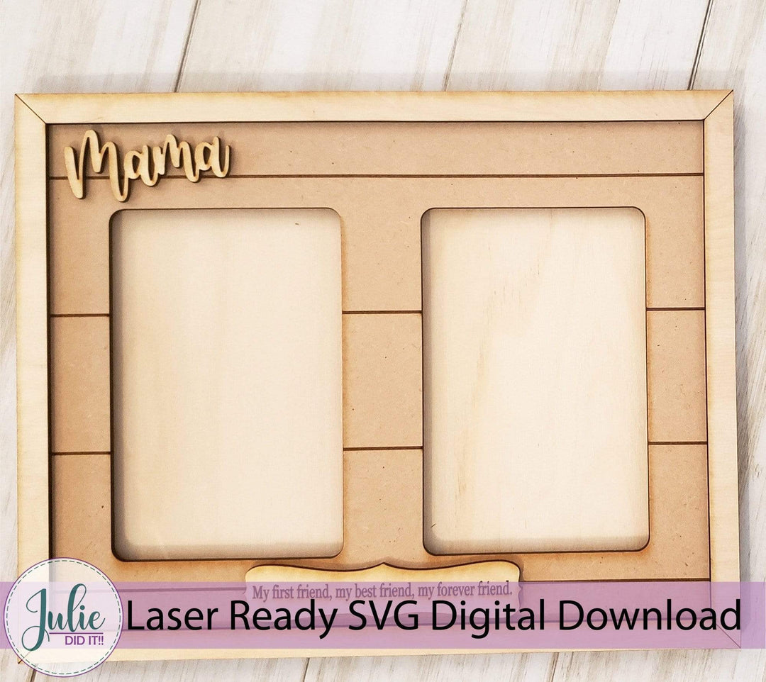 Julie Did It Studios Mother's Day Double Photo Frame- February 2021 SVG Subscription