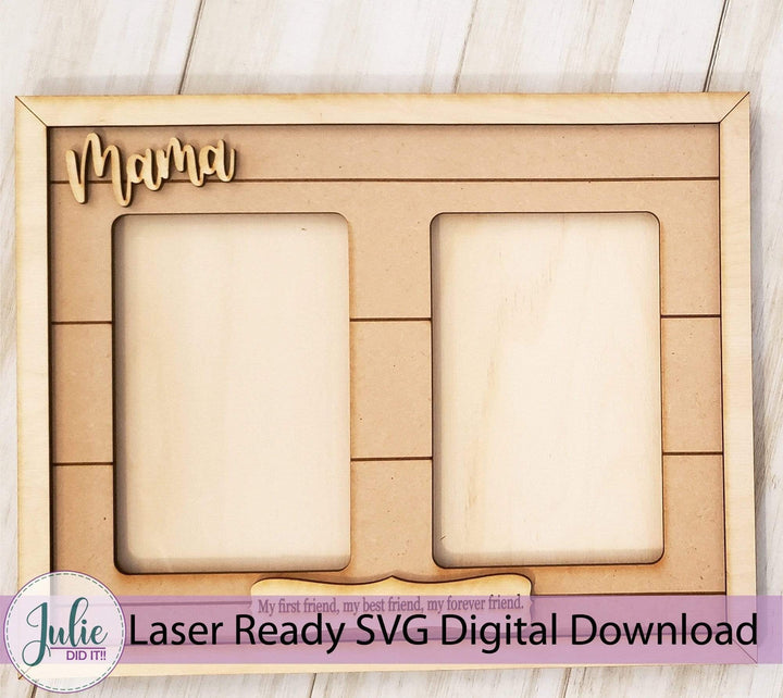Julie Did It Studios Mother's Day Double Photo Frame- February 2021 SVG Subscription