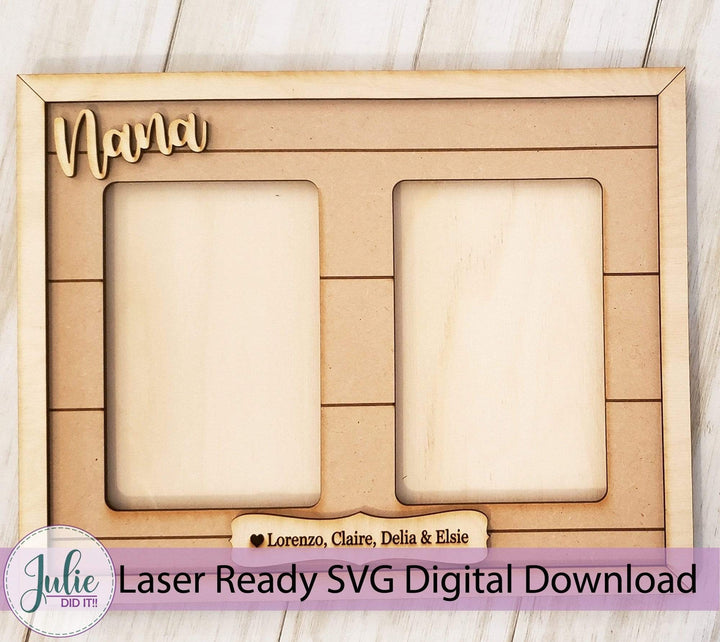 Julie Did It Studios Mother's Day Double Photo Frame- February 2021 SVG Subscription