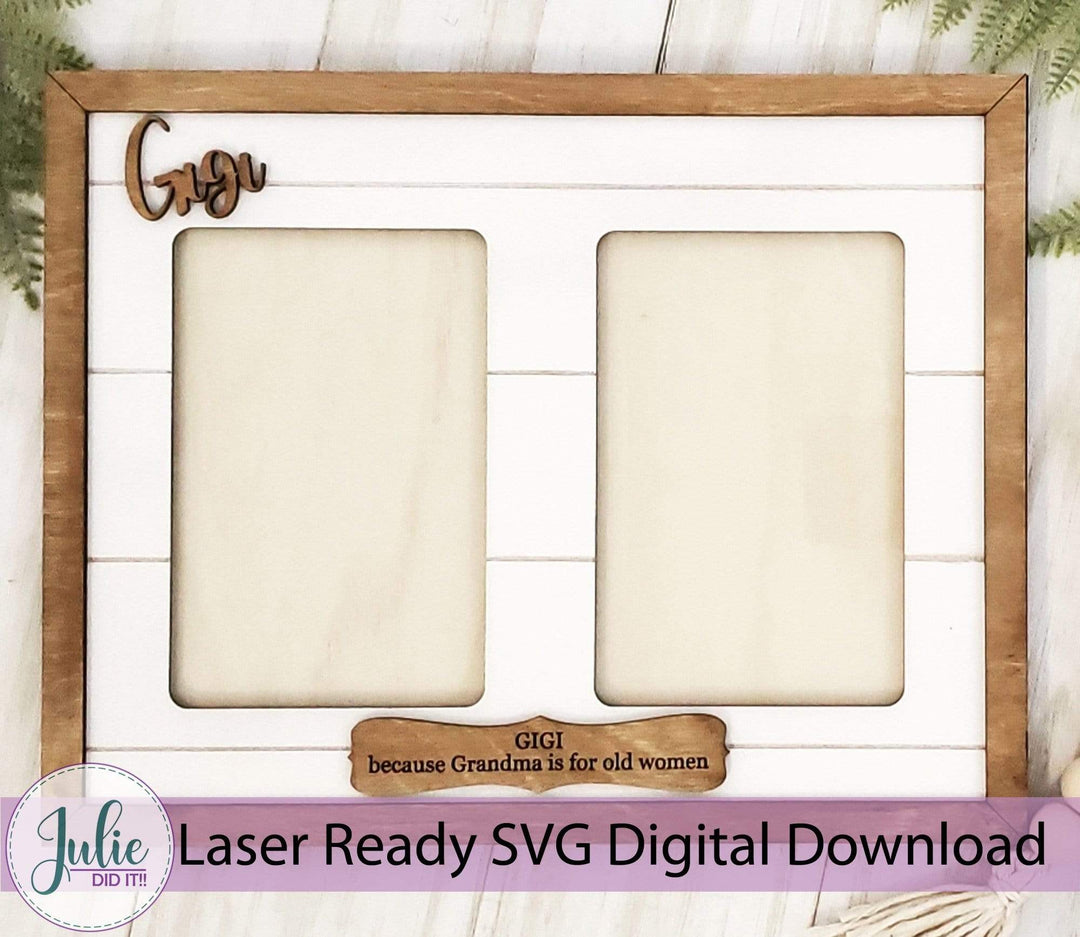 Julie Did It Studios Mother's Day Double Photo Frame- February 2021 SVG Subscription