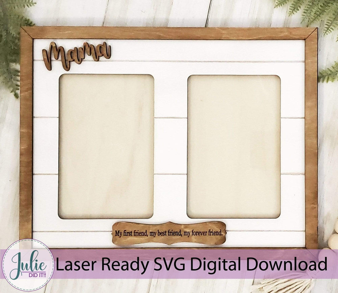 Julie Did It Studios Mother's Day Double Photo Frame- February 2021 SVG Subscription