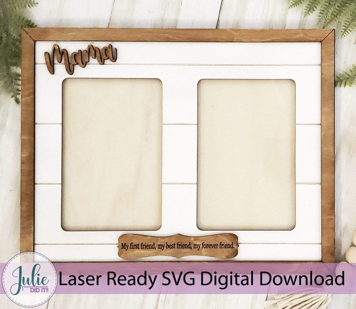 Julie Did It Studios Mother's Day Double Photo Frame- February 2021 SVG Subscription