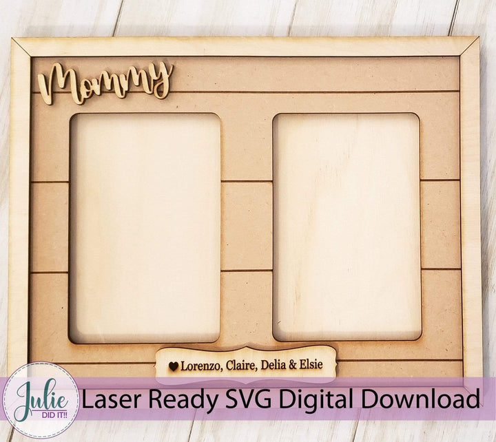 Julie Did It Studios Mother's Day Double Photo Frame- February 2021 SVG Subscription