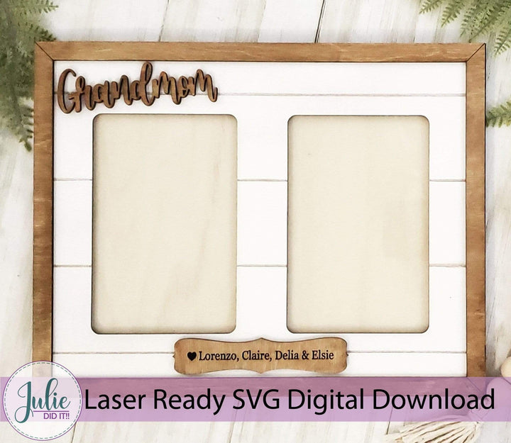 Julie Did It Studios Mother's Day Double Photo Frame- February 2021 SVG Subscription