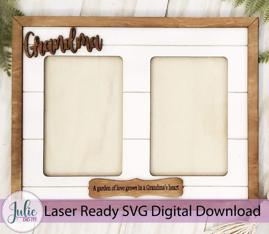 Julie Did It Studios Mother's Day Double Photo Frame- February 2021 SVG Subscription