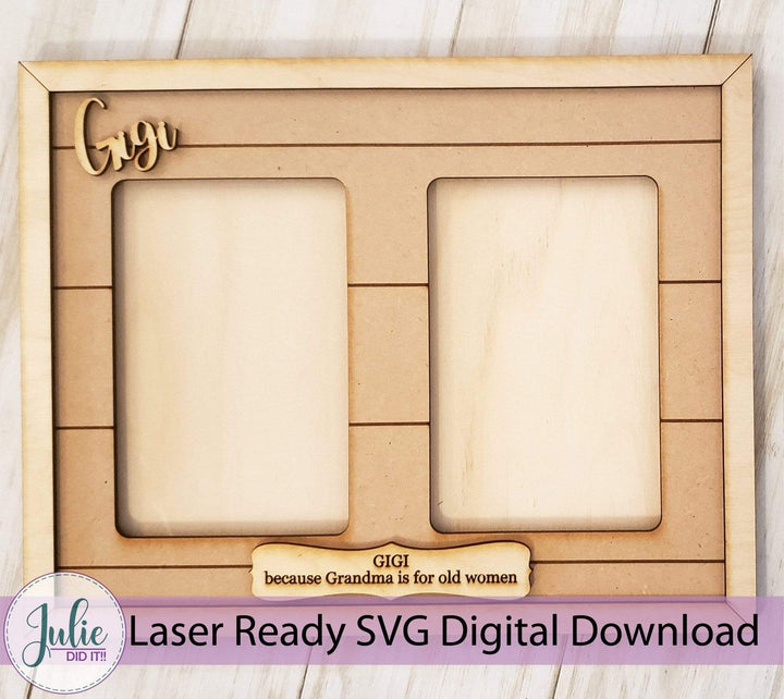 Julie Did It Studios Mother's Day Double Photo Frame- February 2021 SVG Subscription