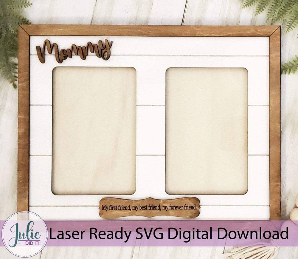 Julie Did It Studios Mother's Day Double Photo Frame- February 2021 SVG Subscription