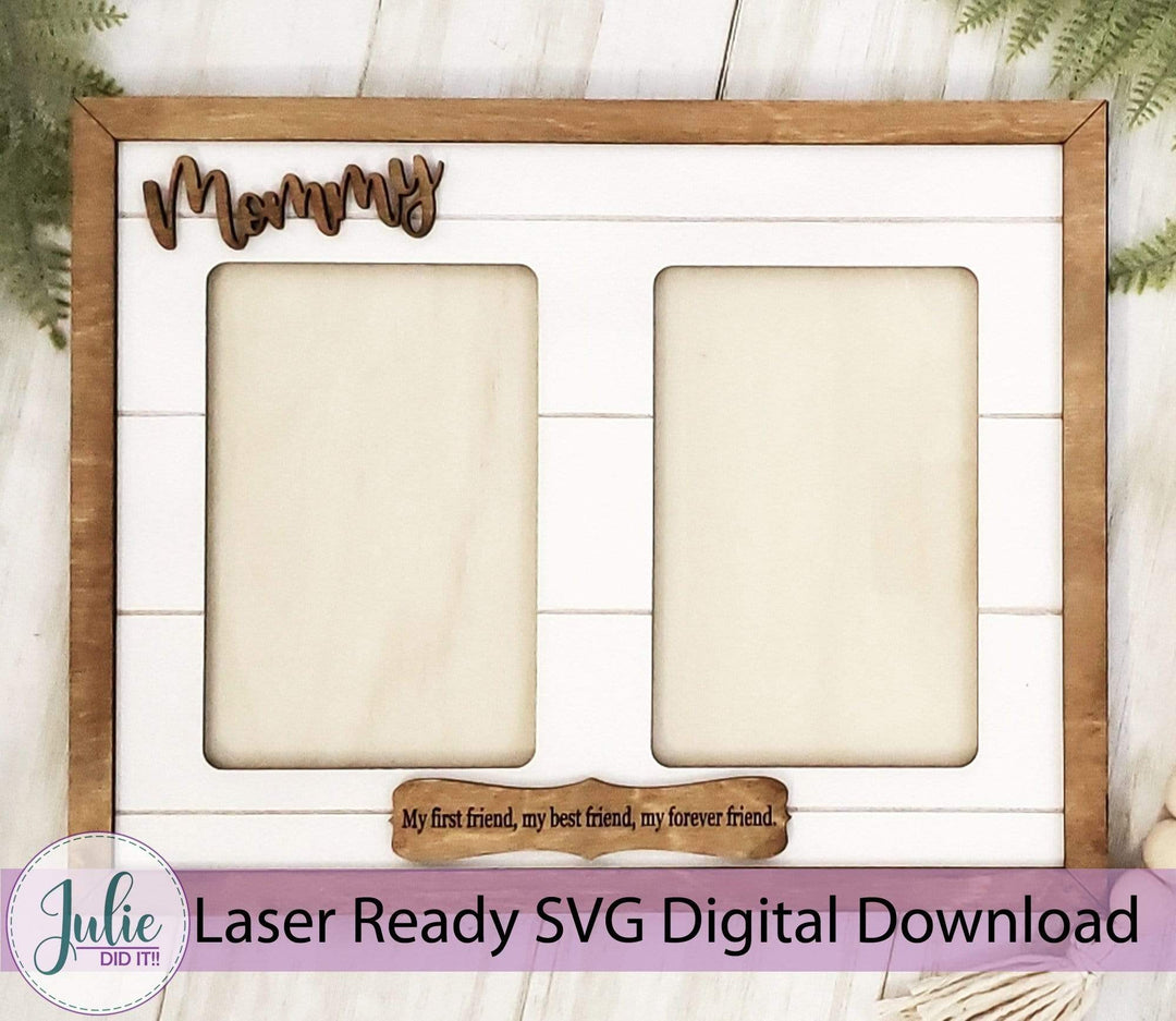 Julie Did It Studios Mother's Day Double Photo Frame- February 2021 SVG Subscription