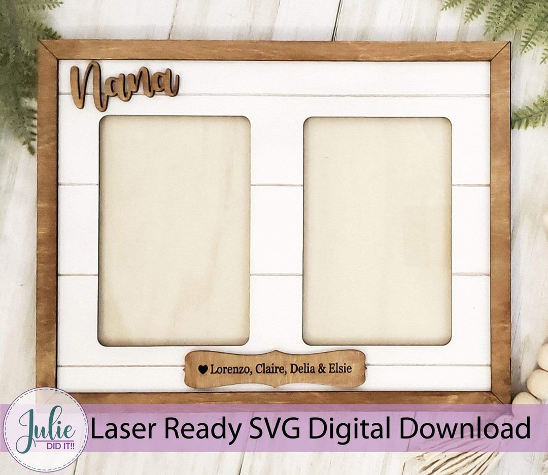 Julie Did It Studios Mother's Day Double Photo Frame- February 2021 SVG Subscription