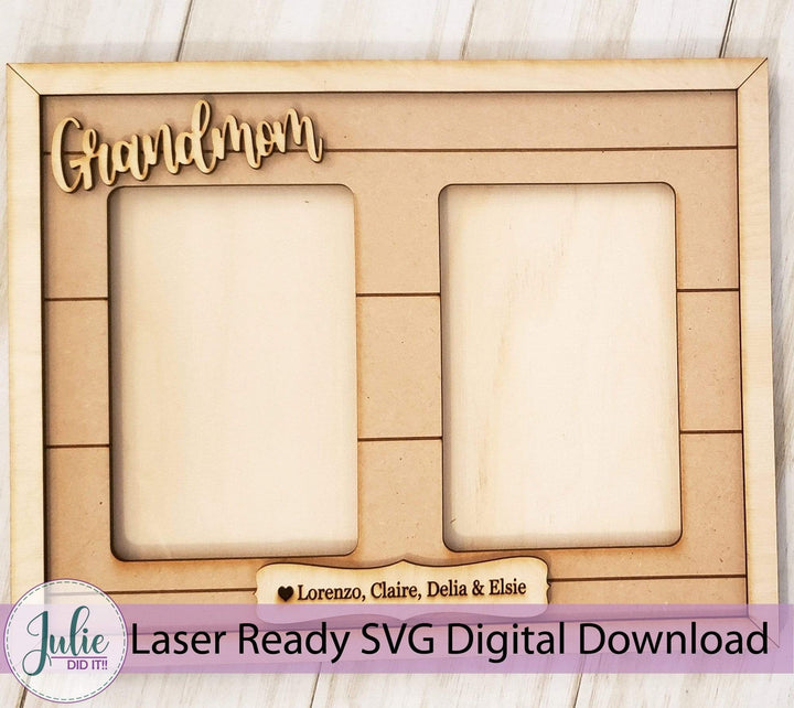 Julie Did It Studios Mother's Day Double Photo Frame- February 2021 SVG Subscription