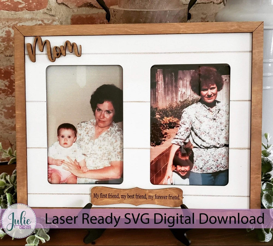 Julie Did It Studios Mother's Day Double Photo Frame- February 2021 SVG Subscription