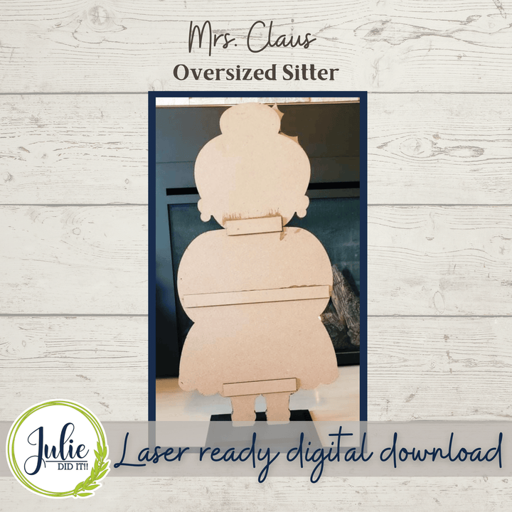 Julie Did It Studios Mrs. Claus Oversized Sitter